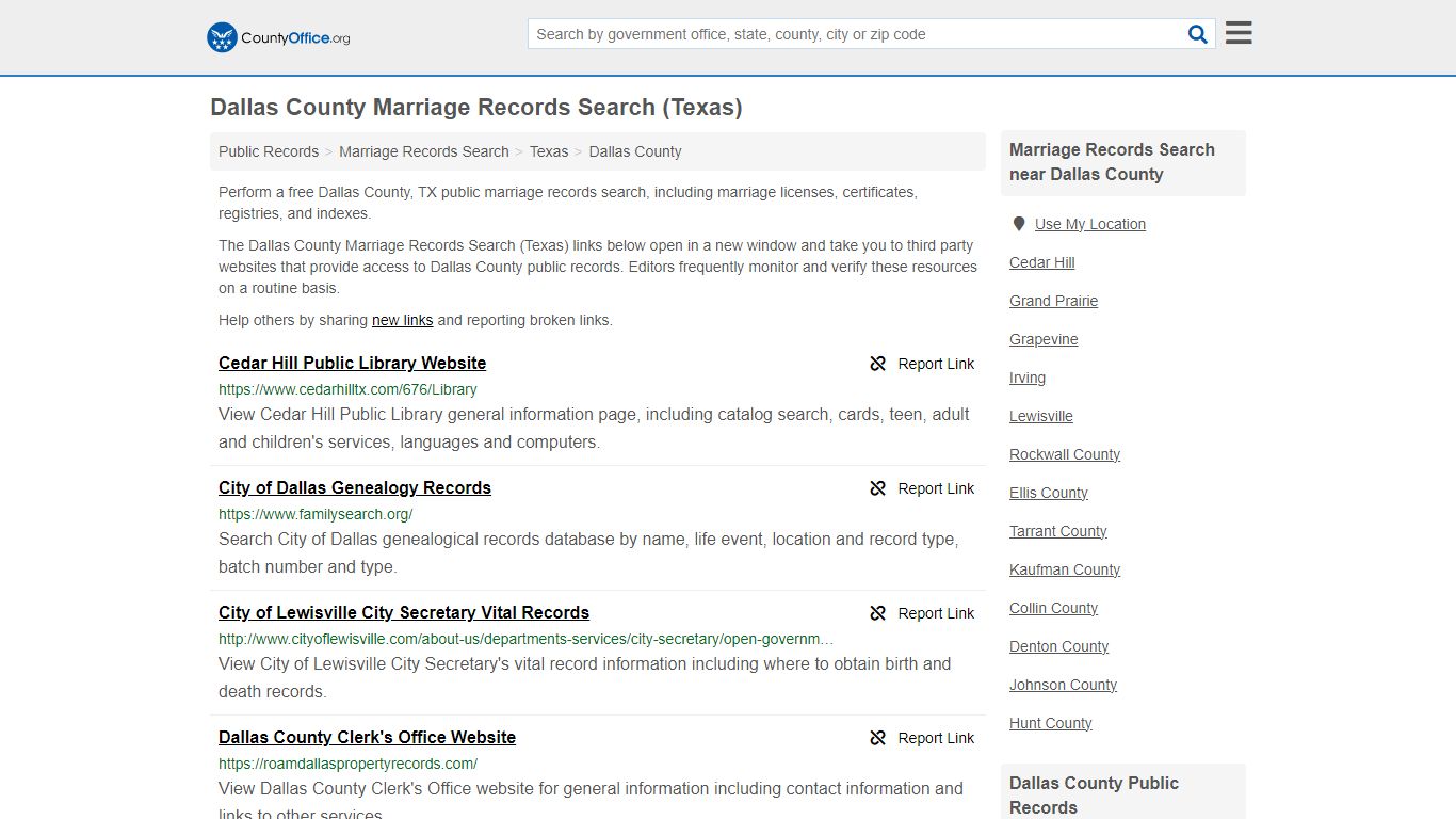 Marriage Records Search - Dallas County, TX (Marriage Licenses ...